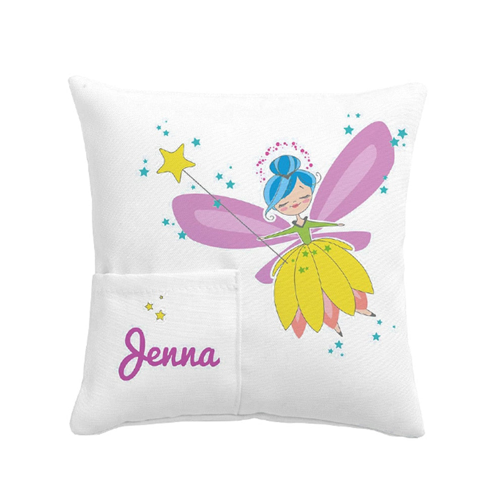 10 Pack 20 x 20cm Sublimation Blank Tooth Fairy Cushion Cover with Pocket BulkCrafting Blanks