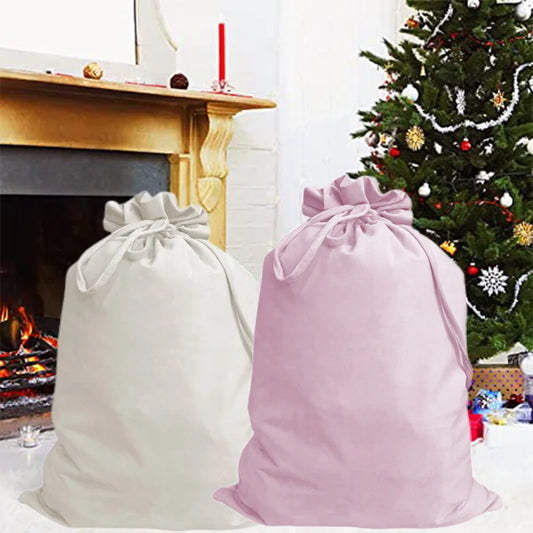 10 Pack Large Sublimation Christmas Velvet Santa Sacks (50x70cm)